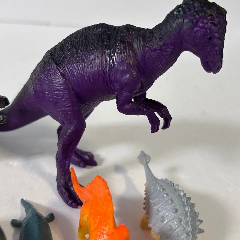 Vintage Style Dinosaur Toy Figure Lot of 7 Spinosaurus Pachycephalosaurus Multi